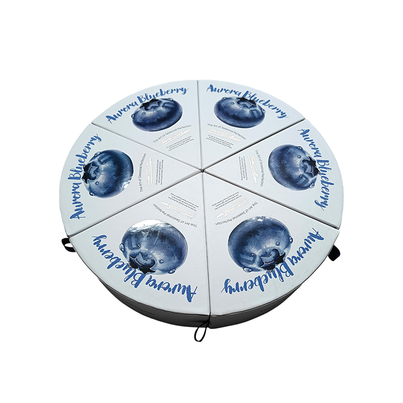Kulatý borůvkový ovocný dárkový box papír balení box-six čtvercové ventilátor ve tvaru ventilátoru