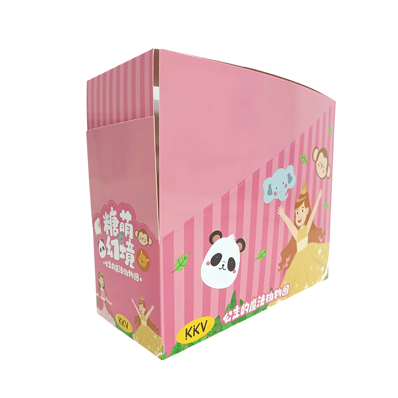 400G WHITE CART PRINTING A RE-BUTSING FILM, LOLLIPOP PDQ Papírové box
