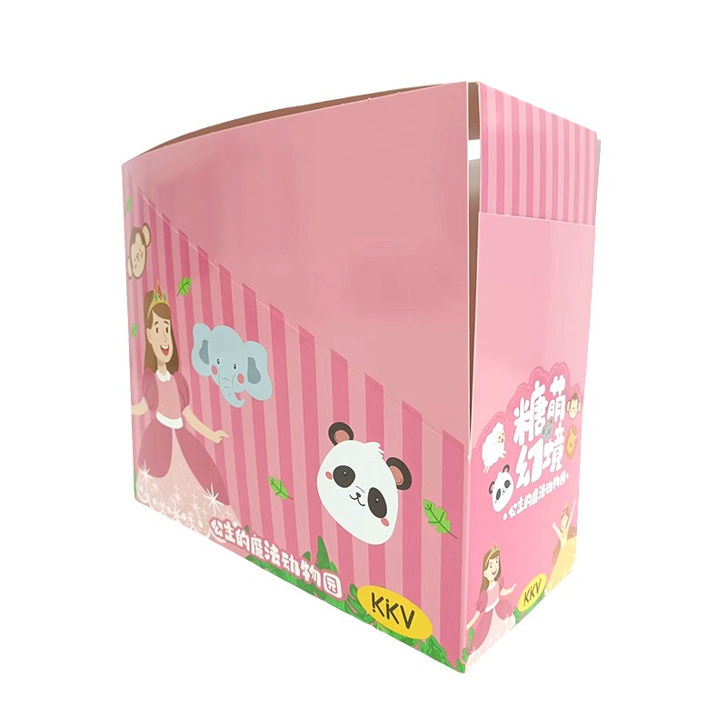 400G WHITE CART PRINTING A RE-BUTSING FILM, LOLLIPOP PDQ Papírové box