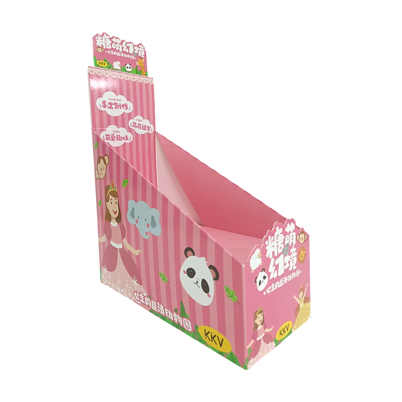 400G WHITE CART PRINTING A RE-BUTSING FILM, LOLLIPOP PDQ Papírové box