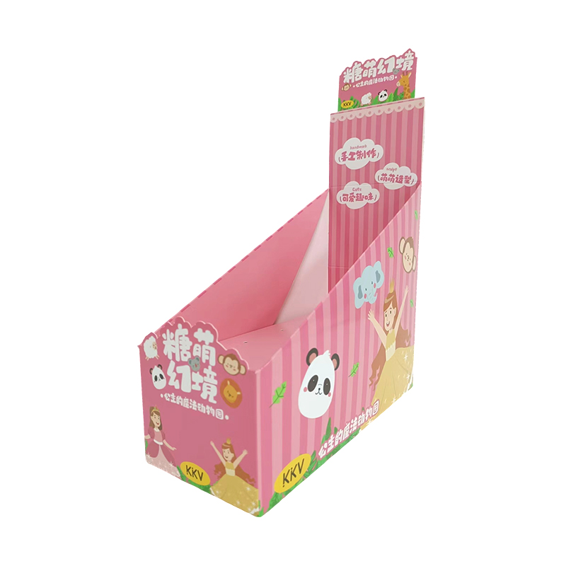 400G WHITE CART PRINTING A RE-BUTSING FILM, LOLLIPOP PDQ Papírové box